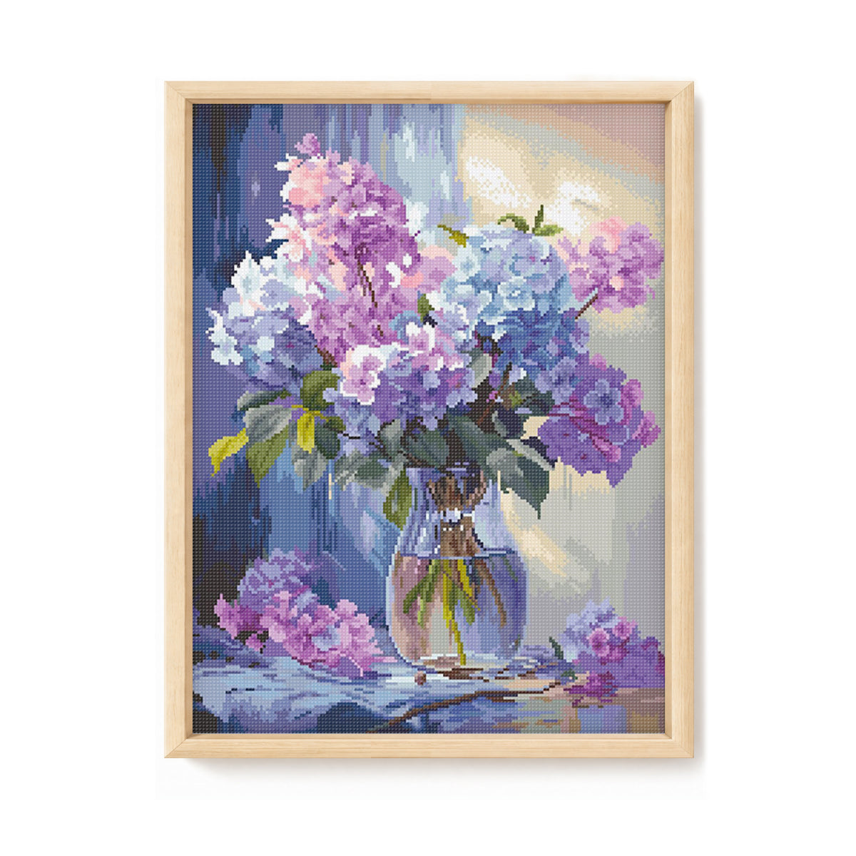 Hortensienvase – Komplettes 14CT gestempeltes Kreuzstich-Set 6x45,7 cm – Cherish