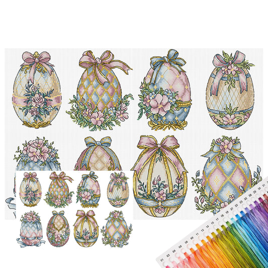 Osterdekorations-Ei – Partieller 14CT Stempel-Kreuzstich 50x33cm – Joy Sunday Rückstich