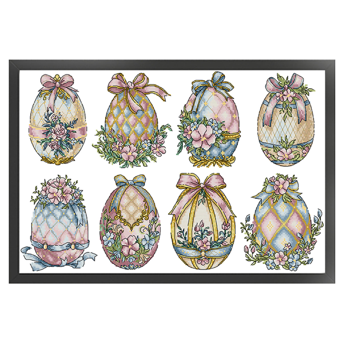 Osterdekorations-Ei – Partieller 14CT Stempel-Kreuzstich 50x33cm – Joy Sunday Rückstich