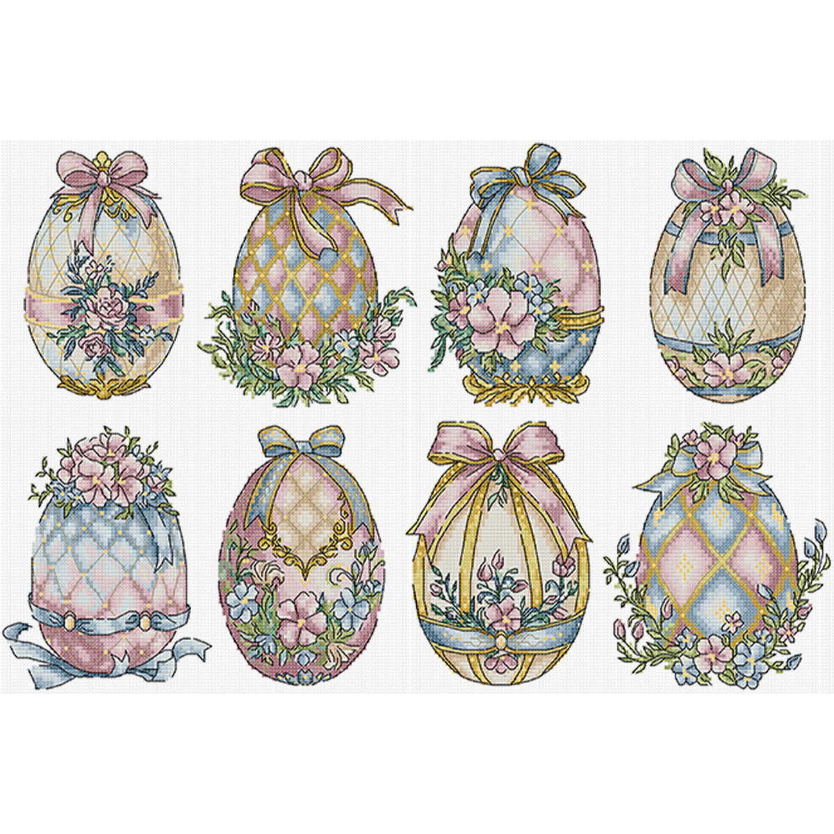 Osterdekorations-Ei – Partieller 14CT Stempel-Kreuzstich 50x33cm – Joy Sunday Rückstich