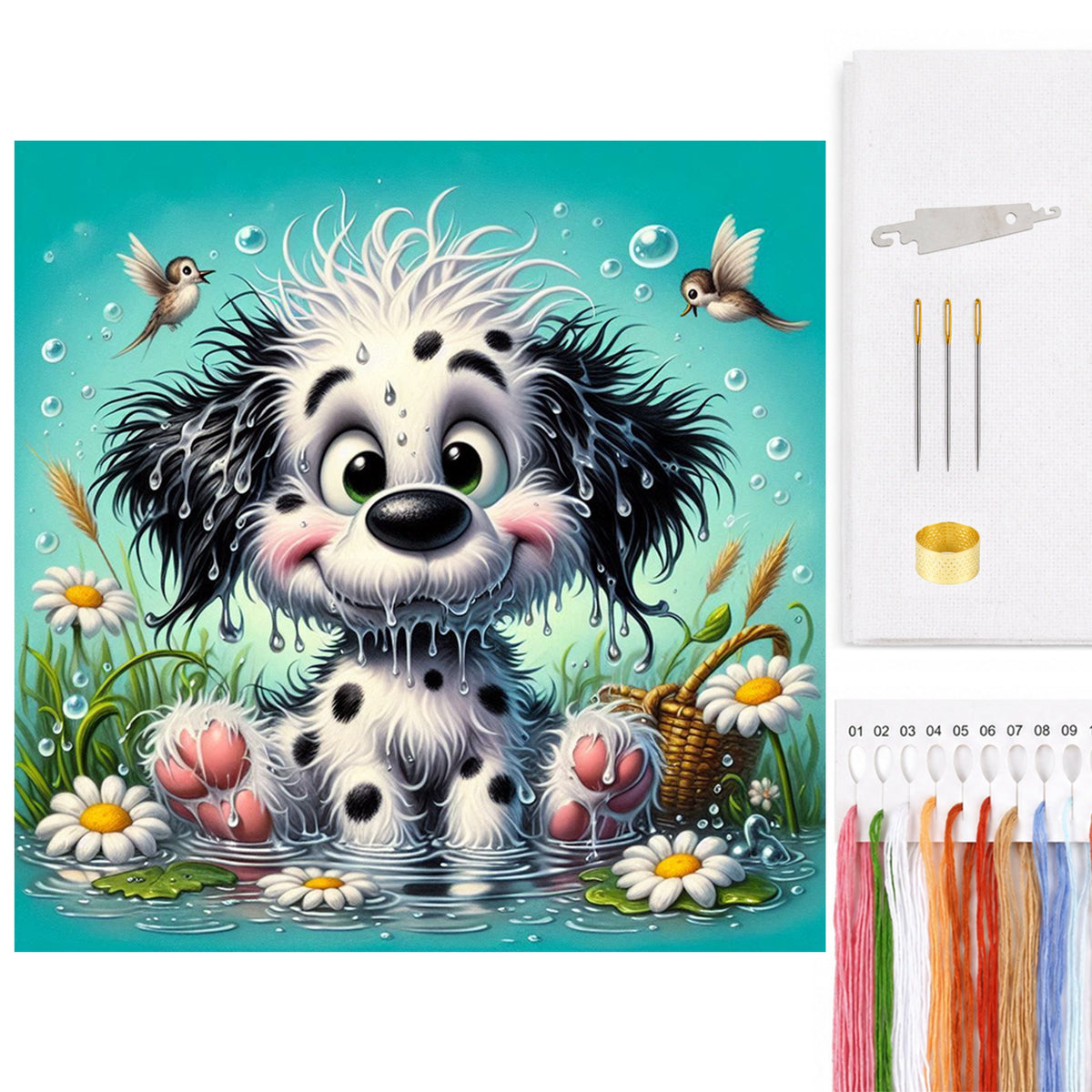 Dalmatiner-Hund - Vollständiges 14CT gezähltes Kreuzstichset 40*40 cm - Yishu