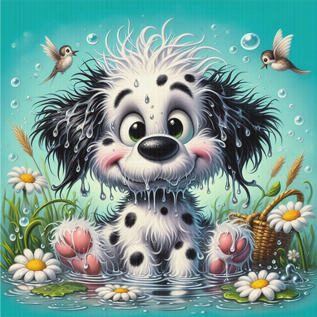 Dalmatiner-Hund - Vollständiges 14CT gezähltes Kreuzstichset 40*40 cm - Yishu
