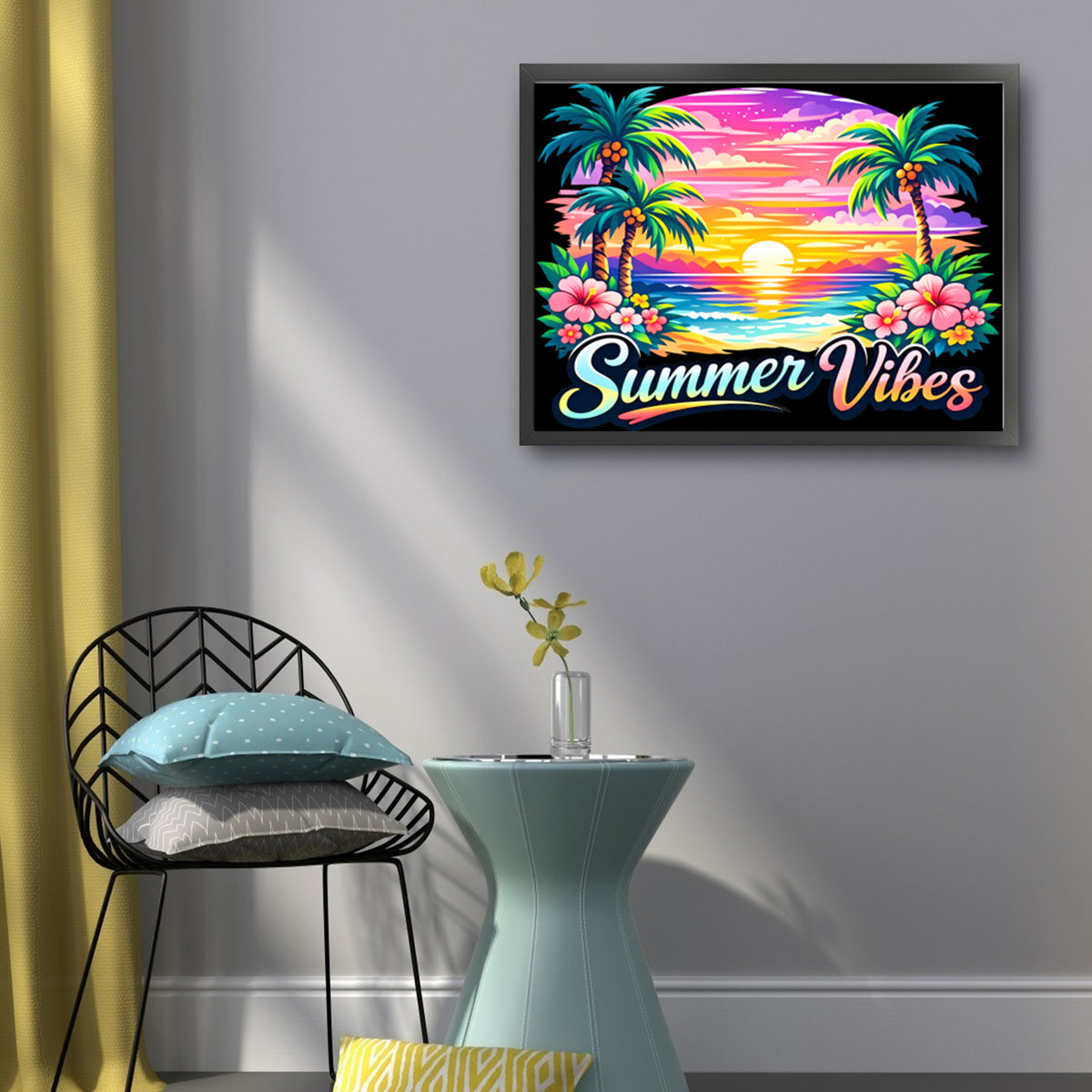 Summer Coast - Full 11CT Stamped Cross Stitch 50x40CM - Huacan