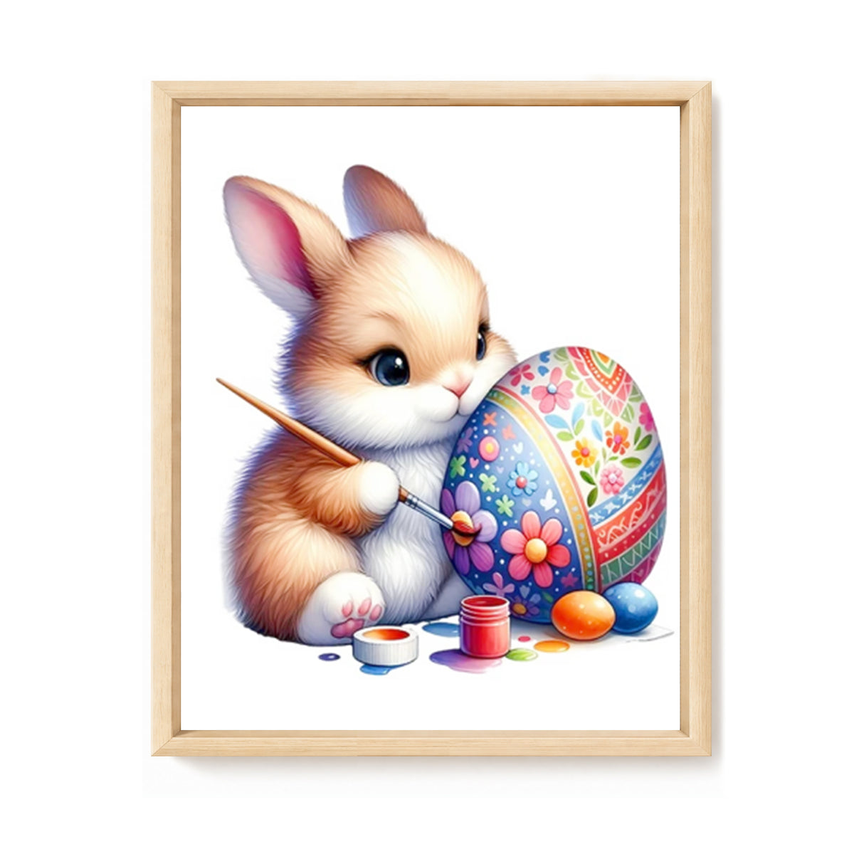 Egg Rabbit - Full 11CT Stamped Cross Stitch 40x50CM - Huacan