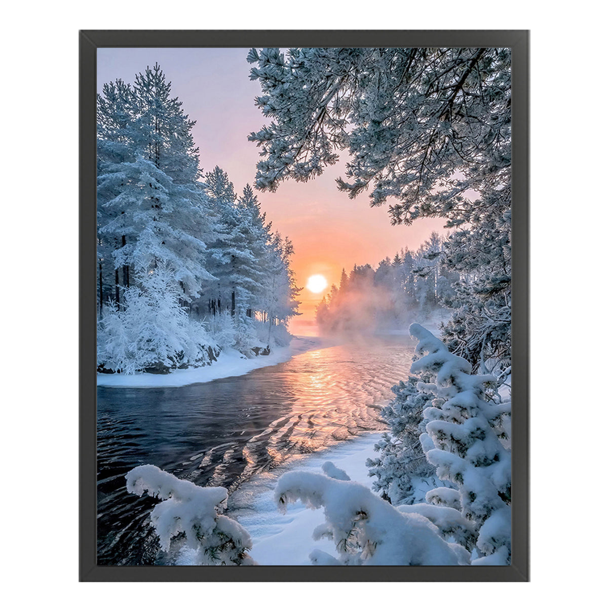 Winter – Vollständiges 14CT Zählkreuzstich-Set 50*40 cm – Yishu
