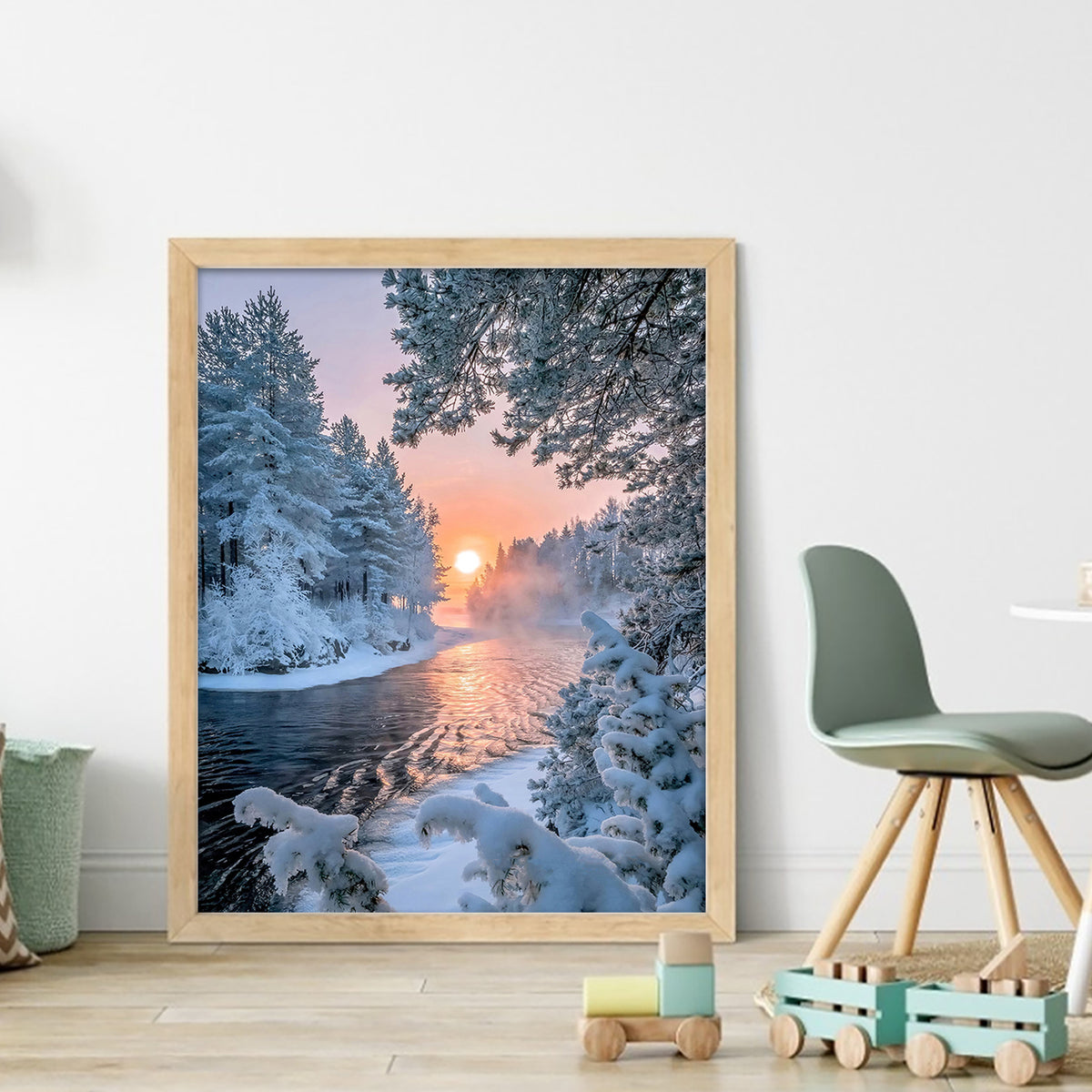 Winter – Vollständiges 14CT Zählkreuzstich-Set 50*40 cm – Yishu