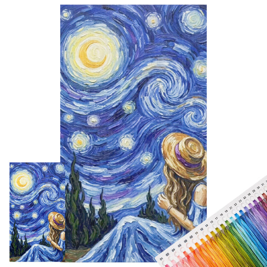 Ruhende Jungfrau - Vollständiges 11CT Stempel-Kreuzstich-Set 40x70CM - Huacan