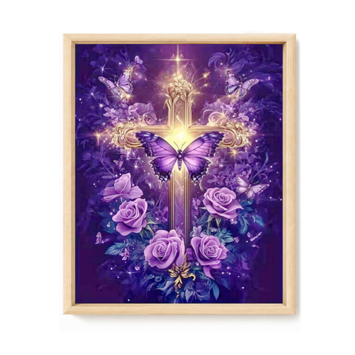 Schmetterlingskreuz – Vollständiges 11CT Stempel-Kreuzstich-Set 40x50CM – Yishu