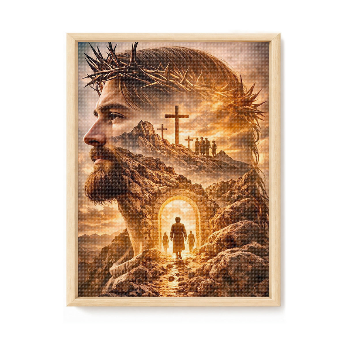 Faith Path - Full 11CT Stamped Cross Stitch 40x55CM - Huacan