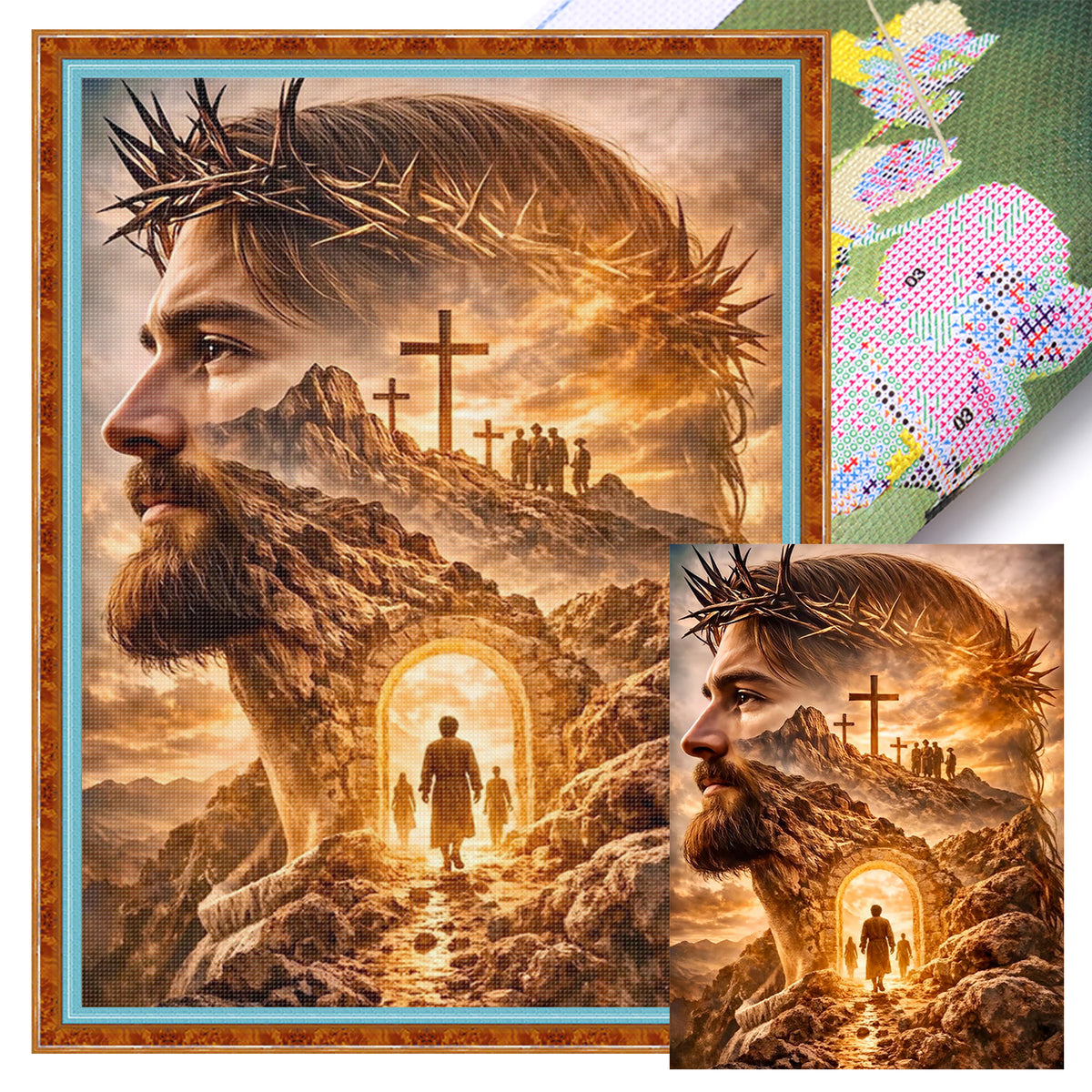 Faith Path - Full 11CT Stamped Cross Stitch 40x55CM - Huacan