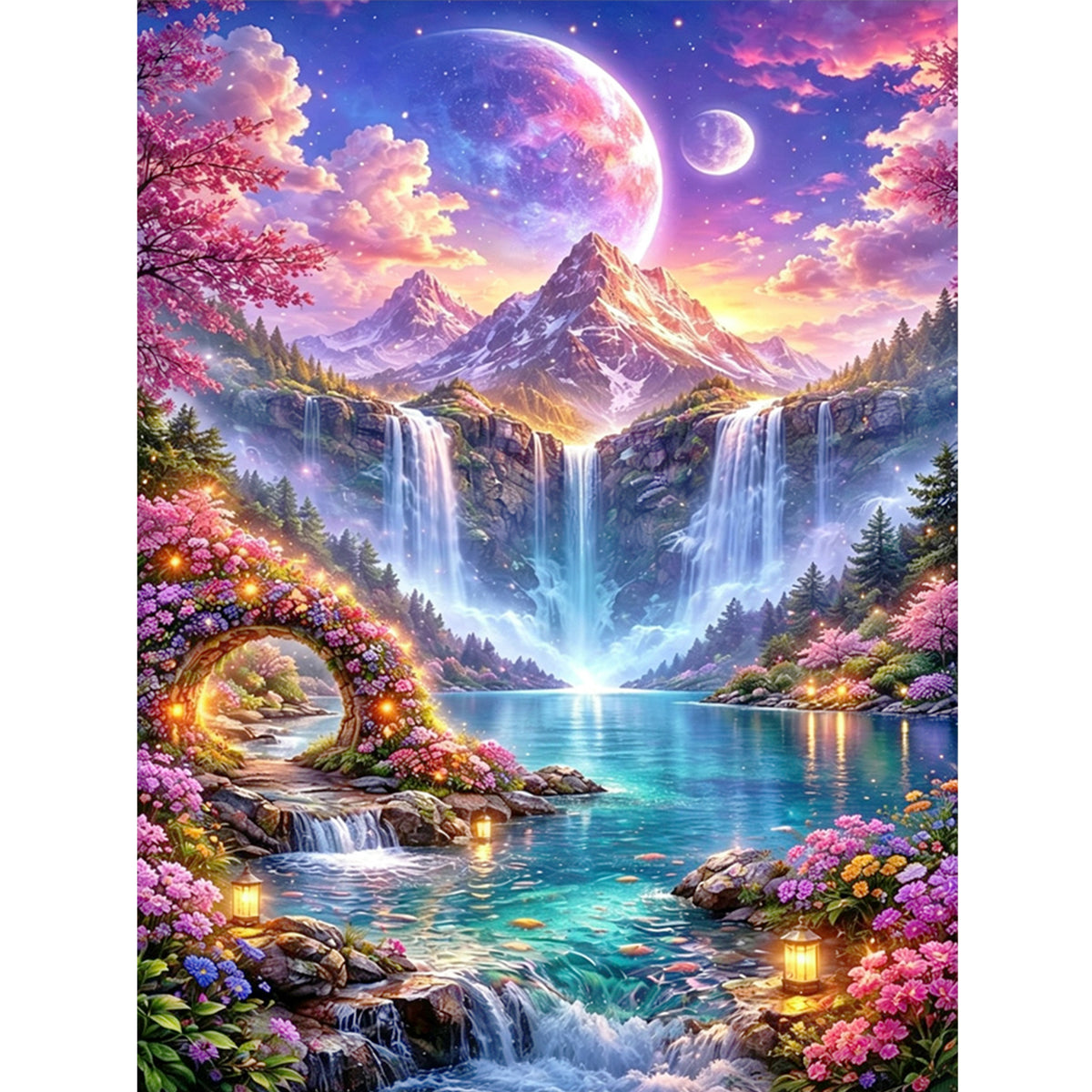 Star Valley - Full 11CT Stamped Cross Stitch 40x53CM - Huacan
