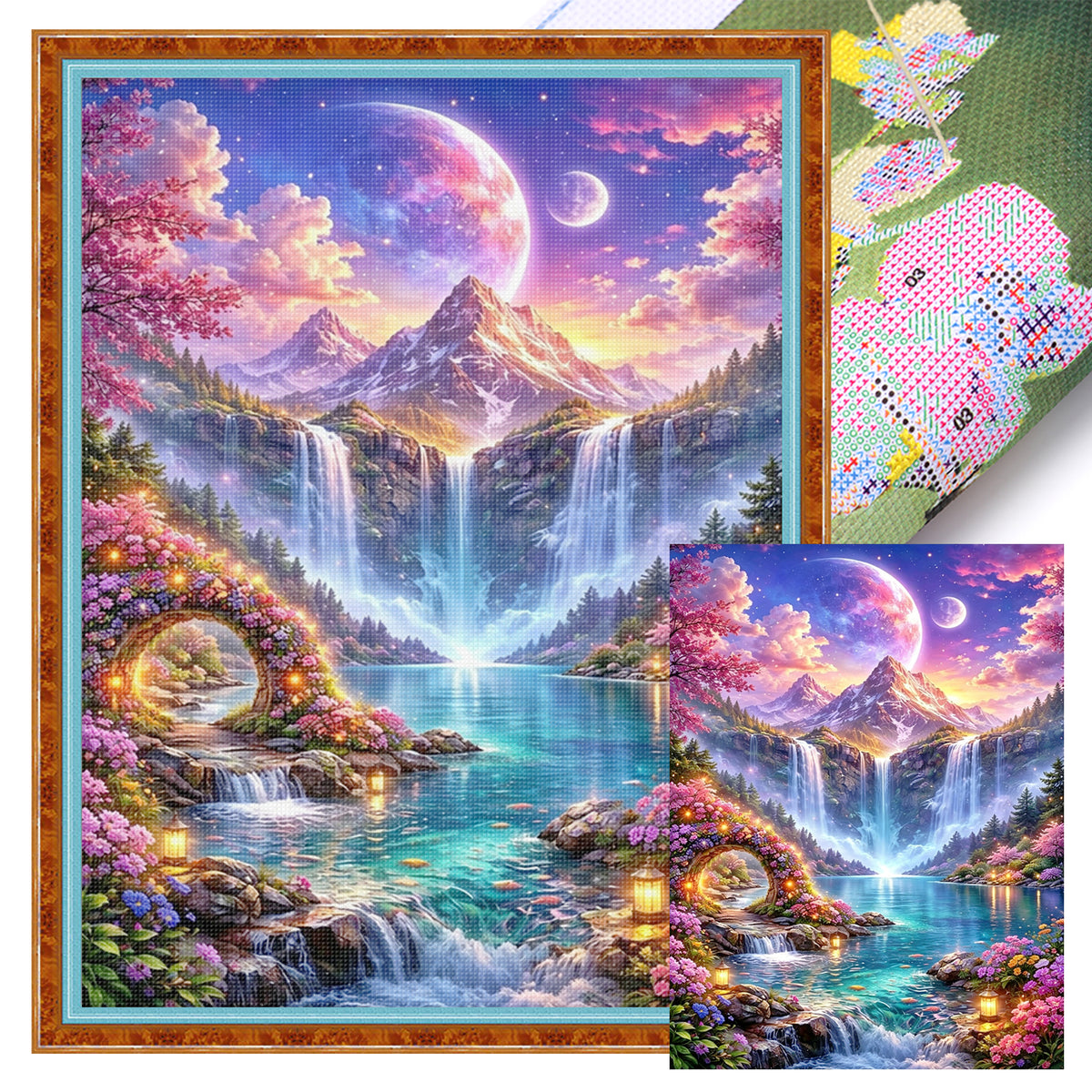 Star Valley - Full 11CT Stamped Cross Stitch 40x53CM - Huacan