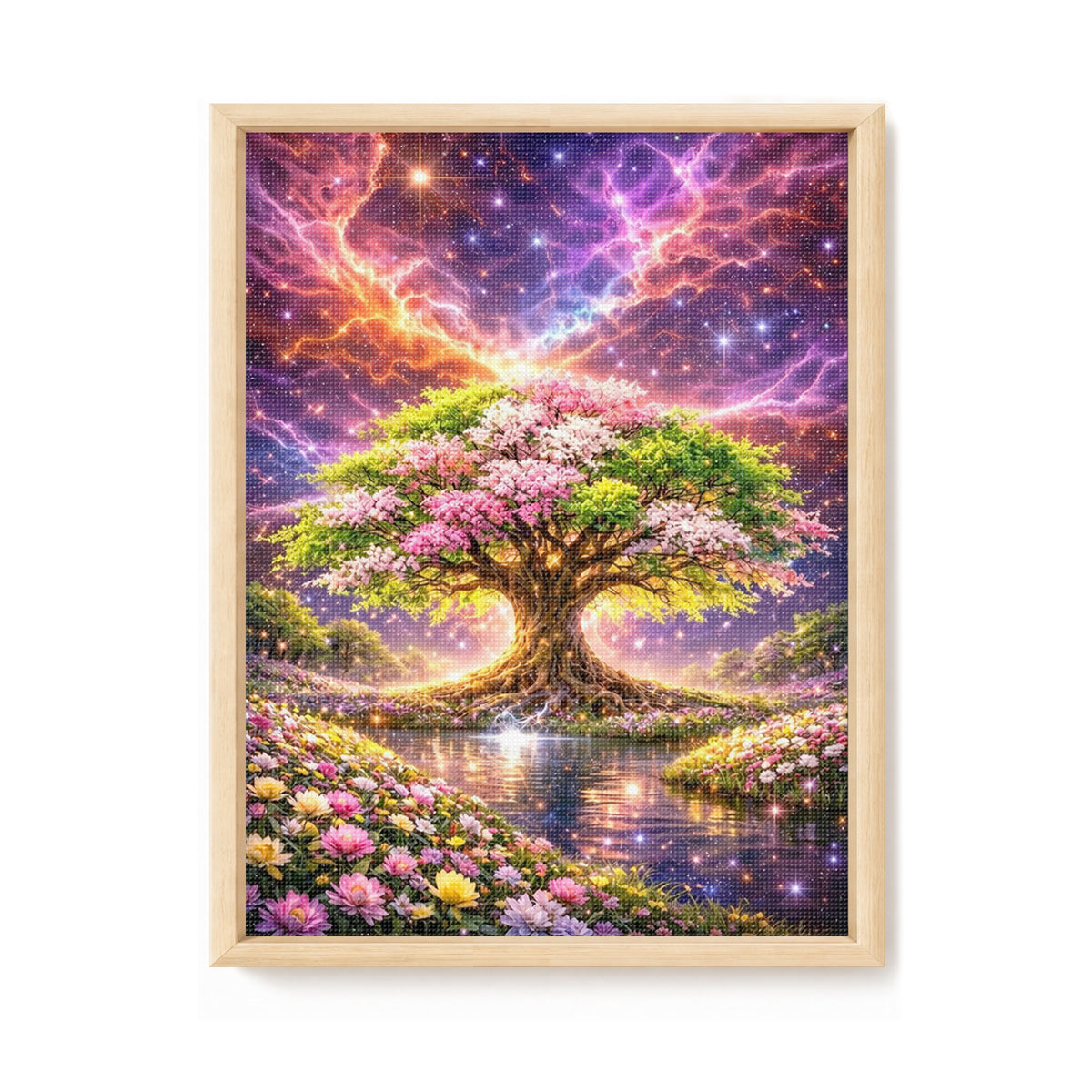 Kosmischer Baum – Vollständiges 11CT Stanzkreuzstich-Set 40x53CM – Huacan