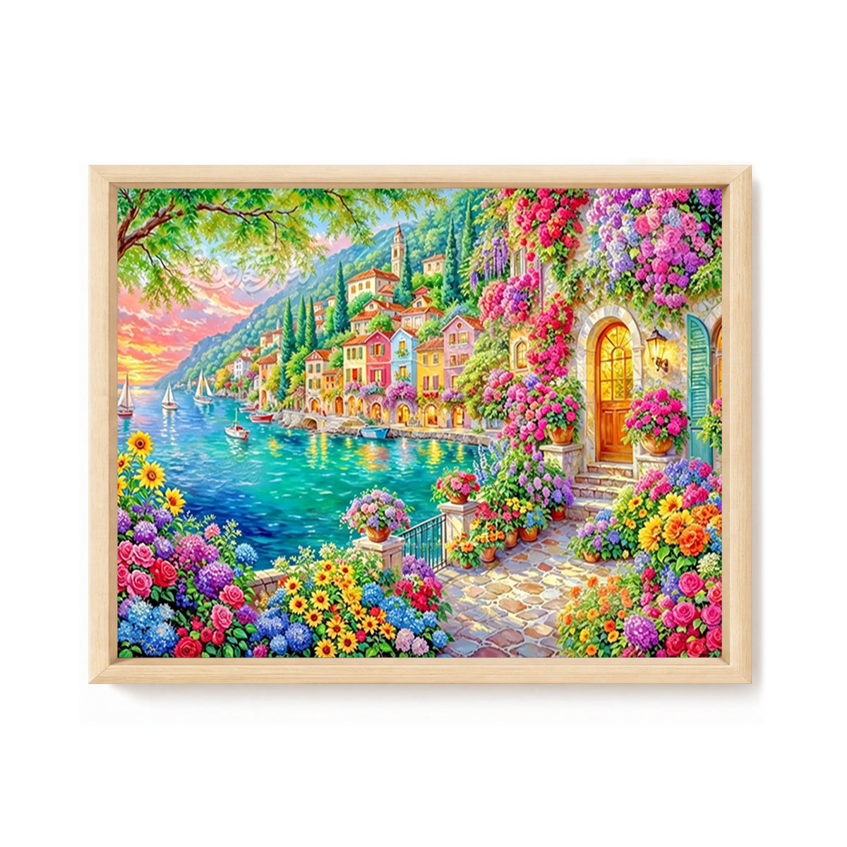 Coastal Cove - Full 14CT Stamped Cross Stitch 50x40CM - Huacan