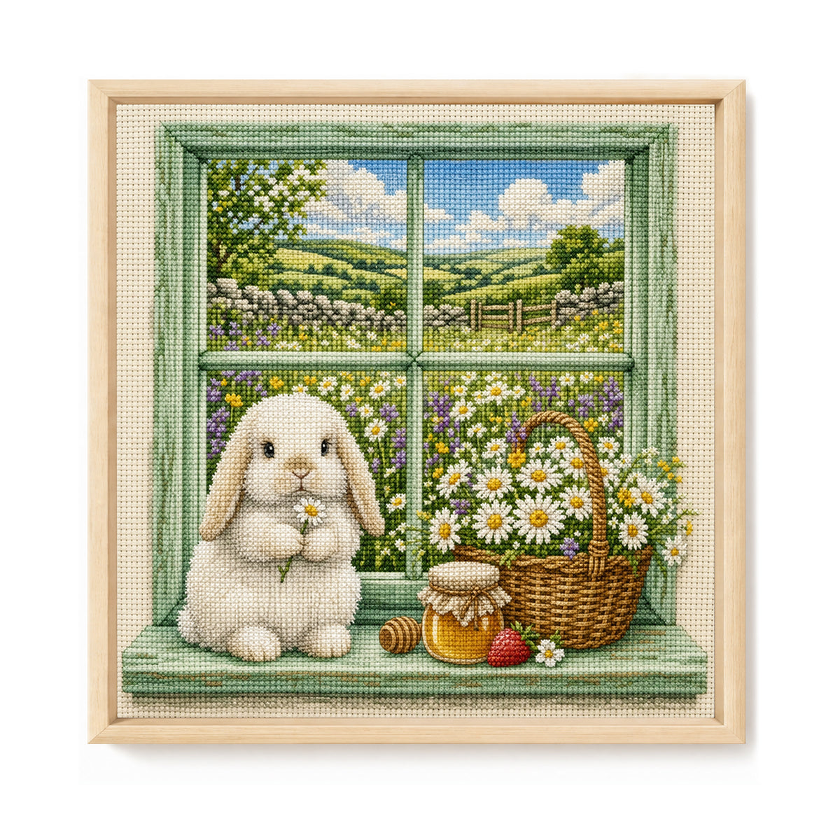 Country - Full 11CT Stamped Cross Stitch 45x45CM - Huacan