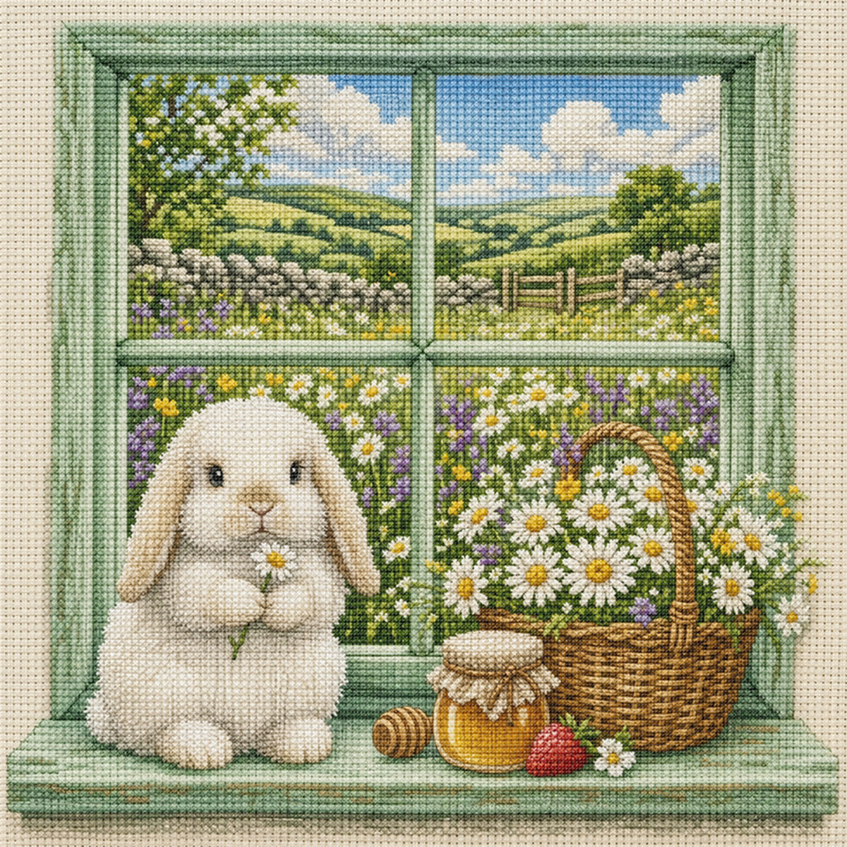 Country - Full 11CT Stamped Cross Stitch 45x45CM - Huacan