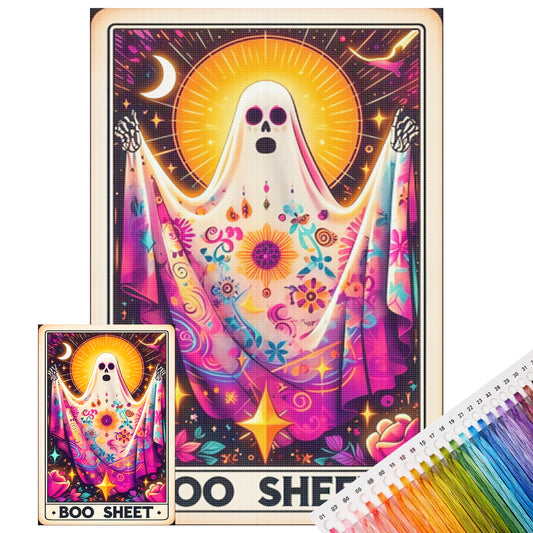 Tarot-Geist – Vollständiges 11CT gestempeltes Kreuzstich-Set 40x60 cm – Huacan