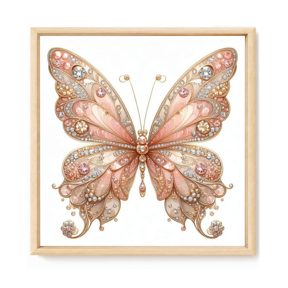 Butterfly - Full 11CT Stamped Cross Stitch 40x40CM - Huacan
