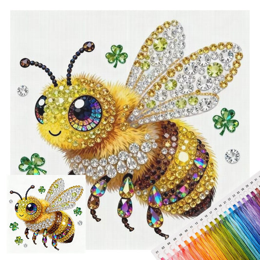 Bee - Full 11CT Stamped Cross Stitch 40x40CM - Huacan