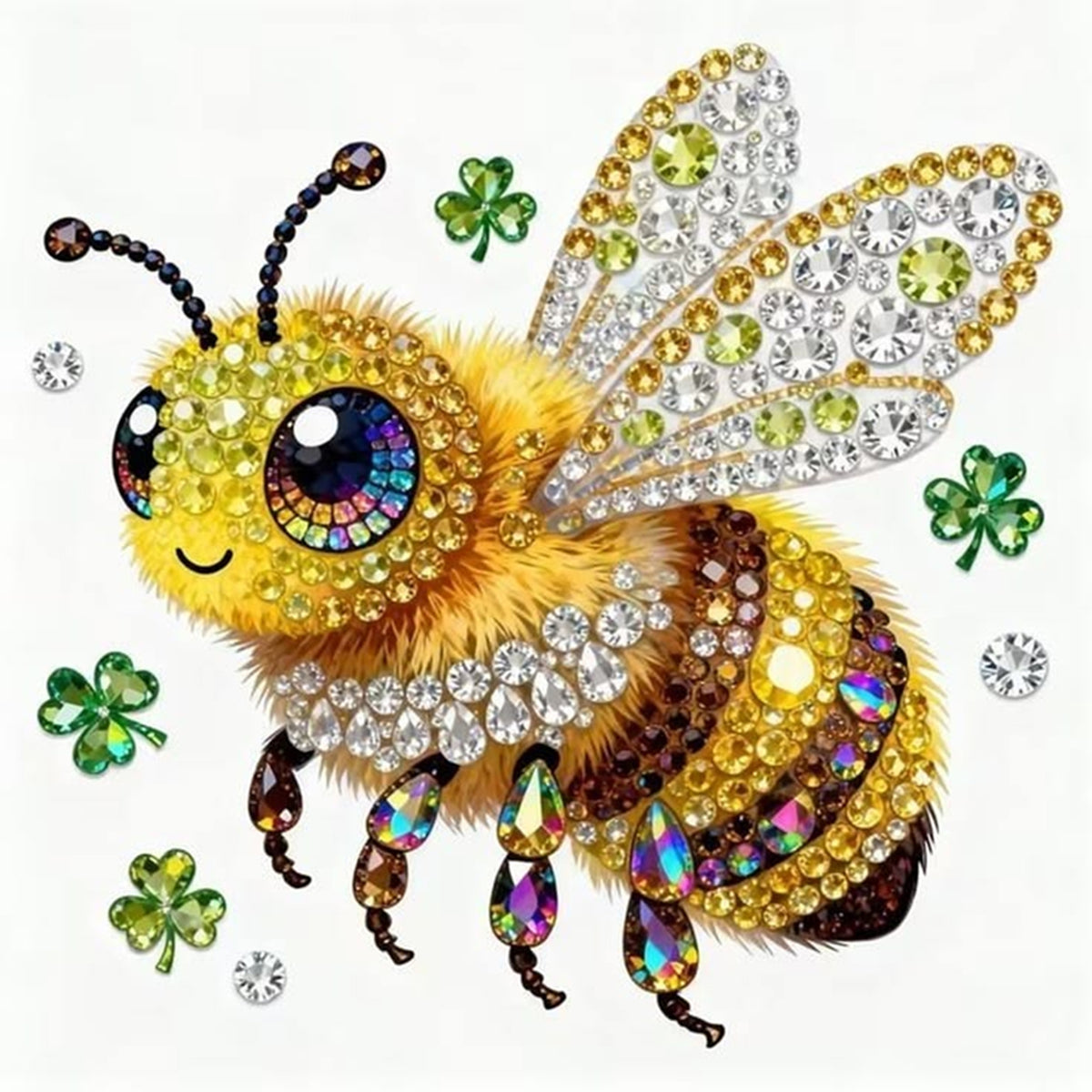 Bee - Full 11CT Stamped Cross Stitch 40x40CM - Huacan