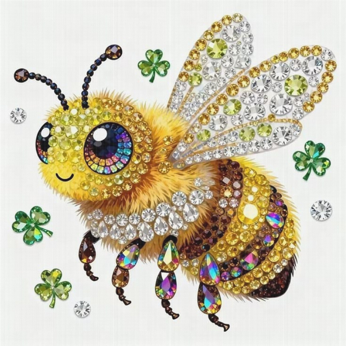 Bee - Full 11CT Stamped Cross Stitch 40x40CM - Huacan