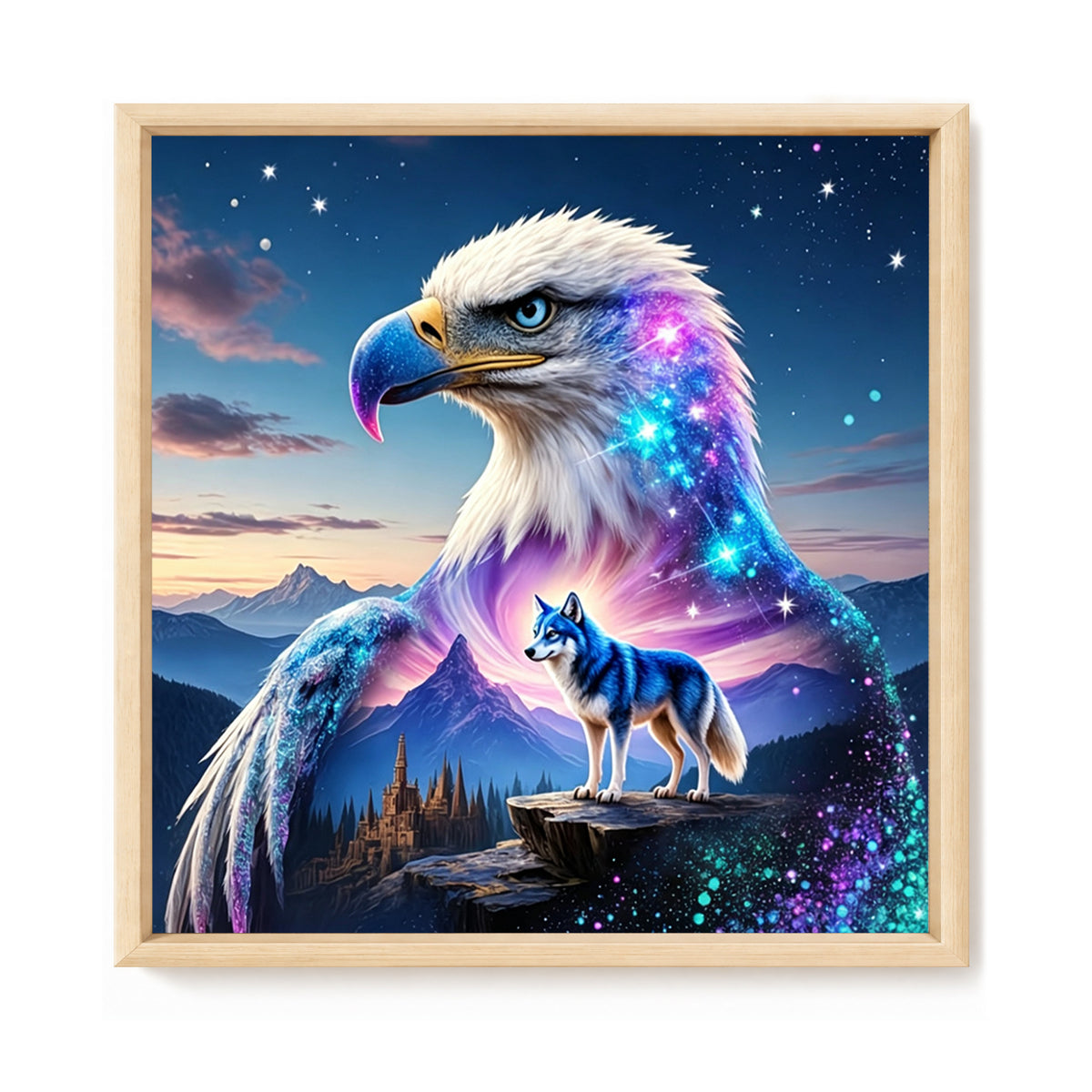 Star River Watcher - Full 11CT Stamped Cross Stitch 45x45CM - Huacan