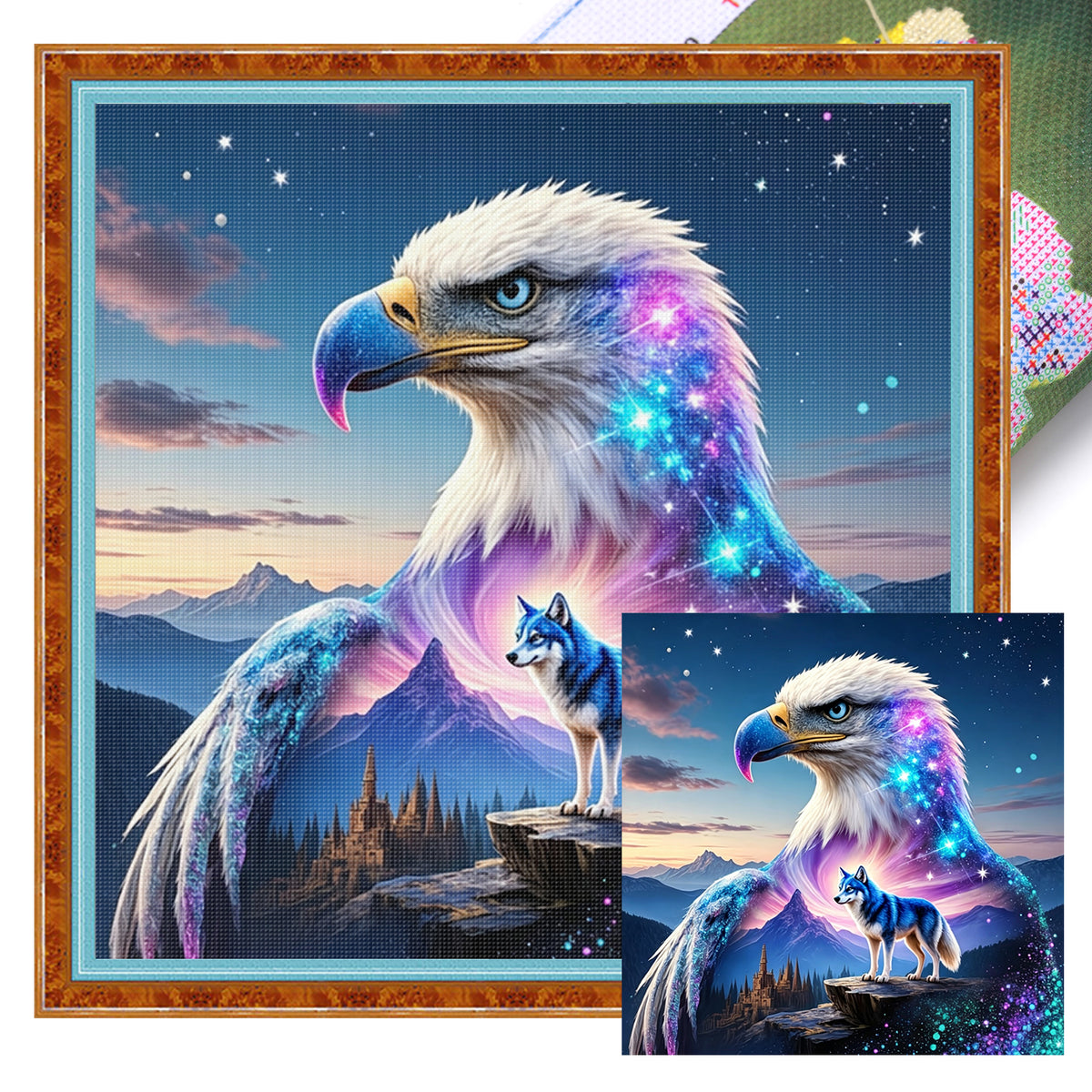 Star River Watcher - Full 11CT Stamped Cross Stitch 45x45CM - Huacan