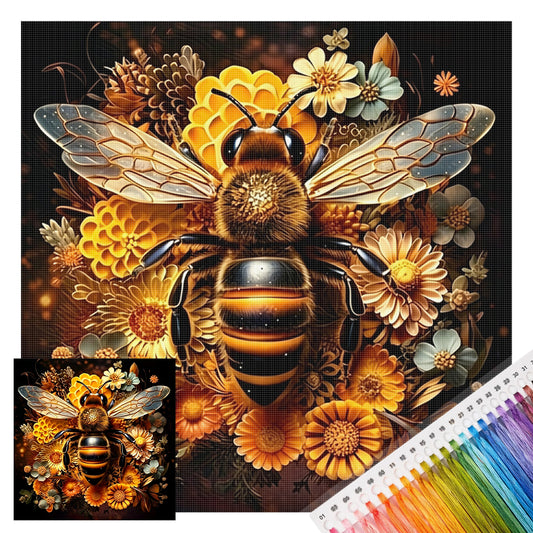 Wasser Feuer Geist Wolf - Vollständiges 11CT Stempel-Stickpackung 45x45CM - Huacan