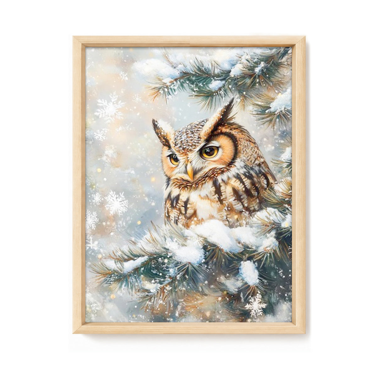 Winter Owl Forest - Full 11CT Stamped Cross Stitch 45x60CM - Huacan