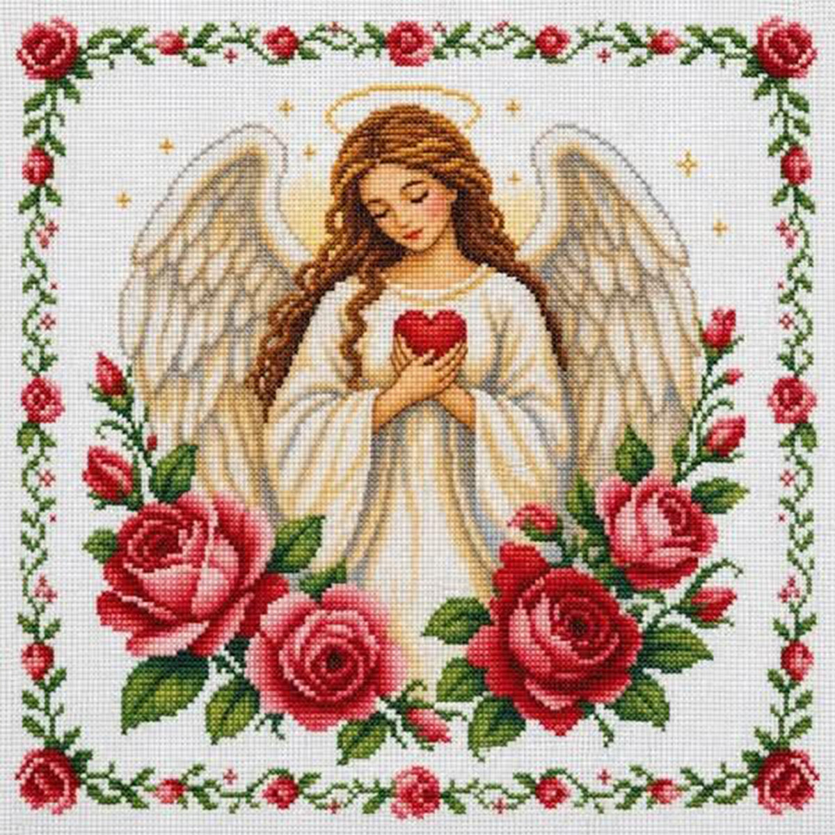 Angel - Full 11CT Stamped Cross Stitch 45x45CM - Huacan