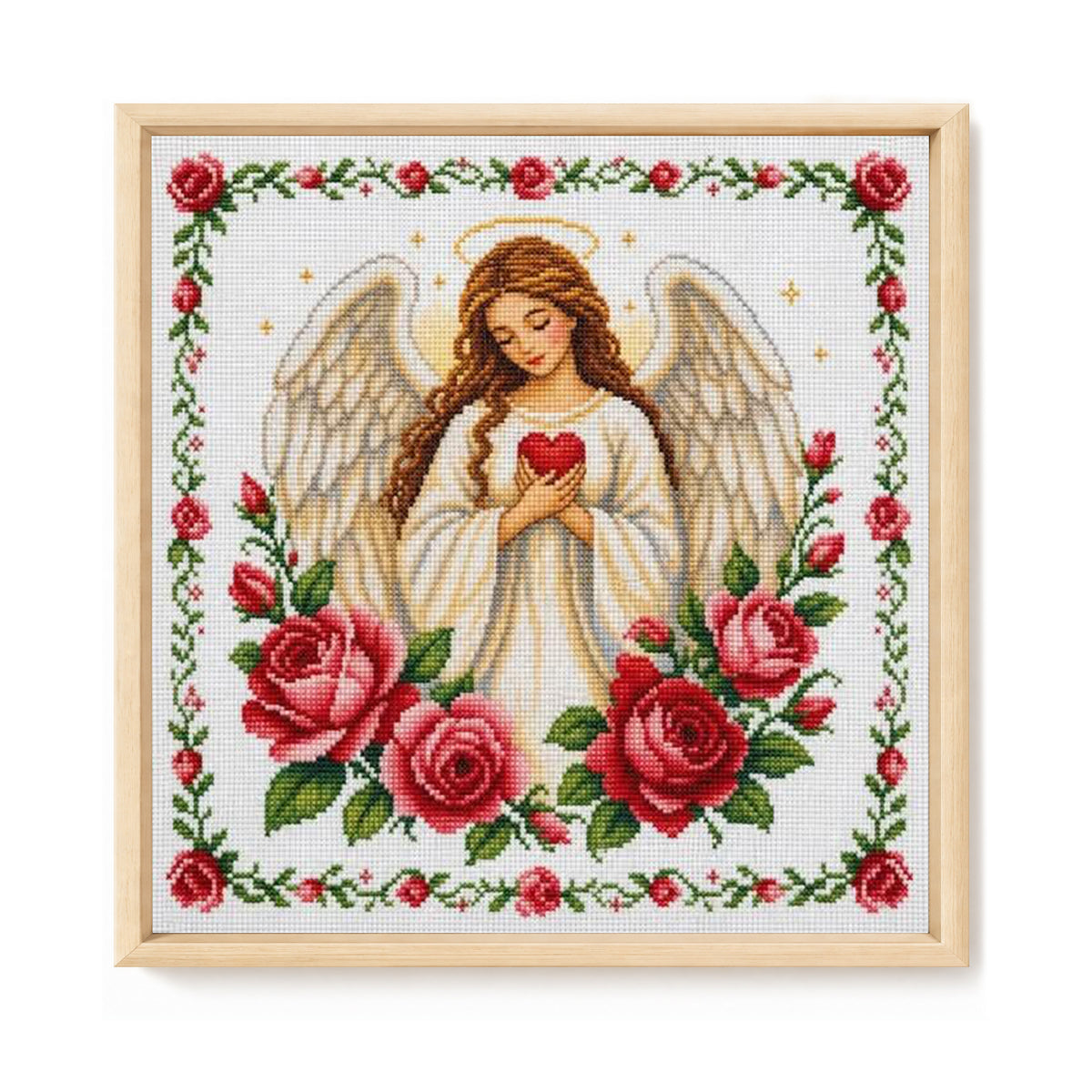 Angel - Full 11CT Stamped Cross Stitch 45x45CM - Huacan