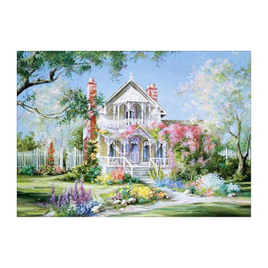 Country Cottage 30*40CM(Canvas) Round Drill Diamond Painting
