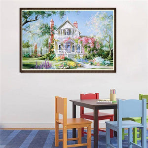 Country Cottage 30*40CM(Canvas) Round Drill Diamond Painting