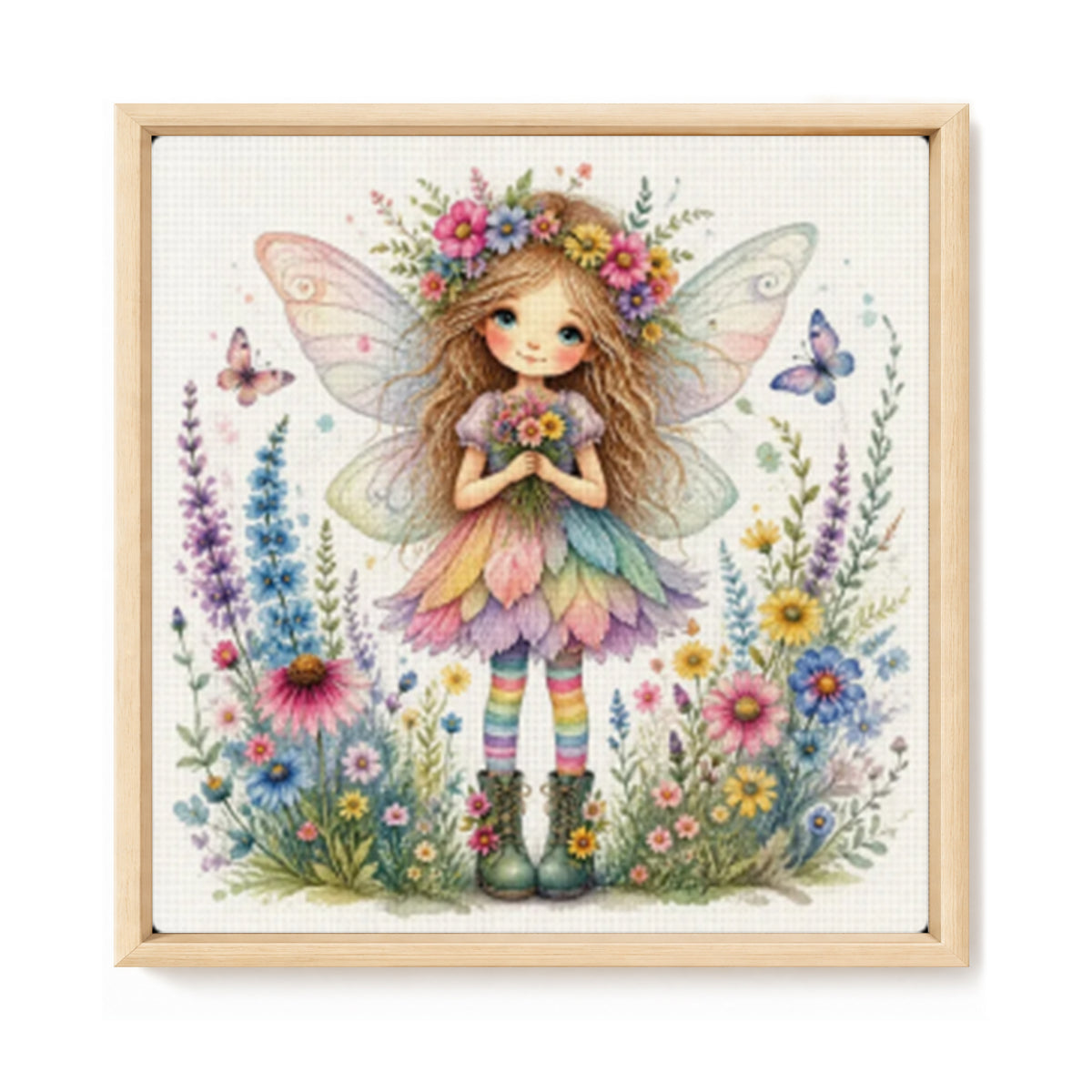 Girl - Full 11CT Stamped Cross Stitch 45x45CM - Yishu