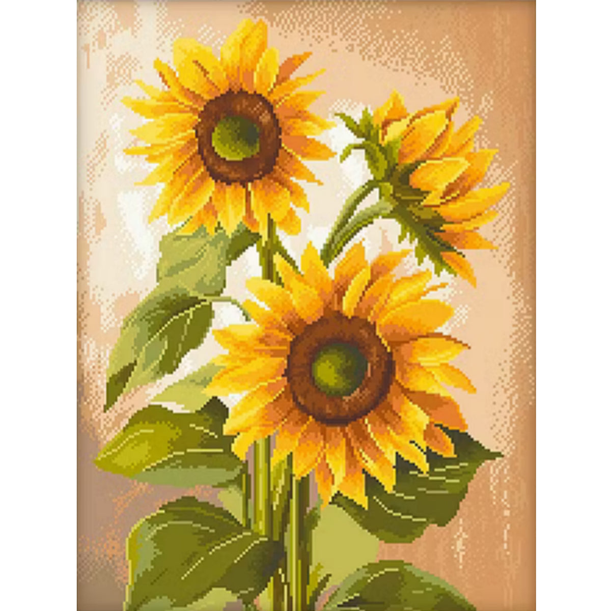 Sunflower - Full 14CT Stamped Cross Stitch 36x46CM - Cherish