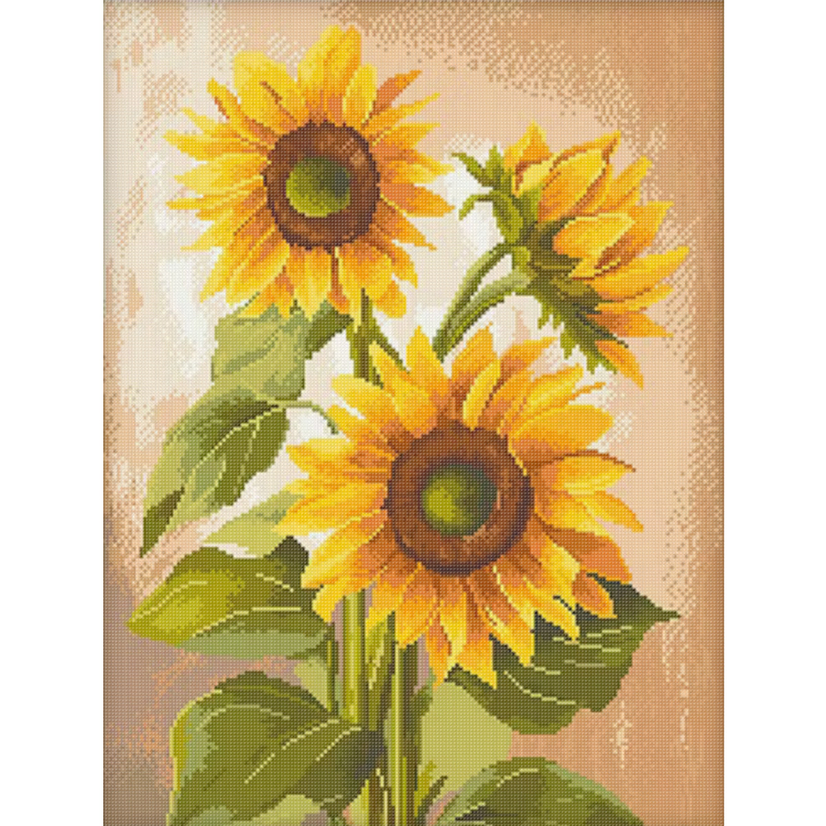 Sunflower - Full 14CT Stamped Cross Stitch 36x46CM - Cherish