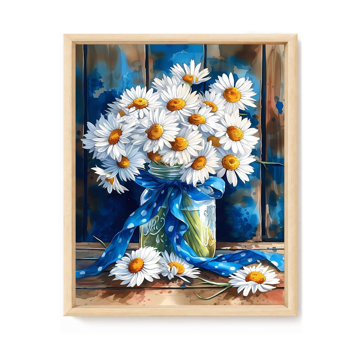 Band-Gänseblümchen – Vollständiges 11CT Stempel-Kreuzstich-Set 40x50CM – Huacan