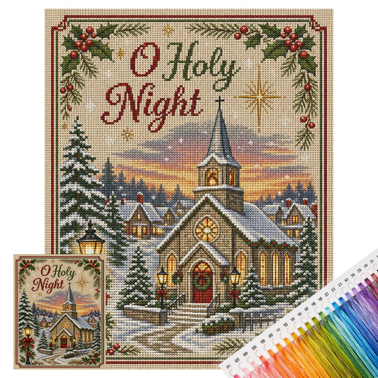Heilige Kapelle - Vollständiges 11CT Stempel-Kreuzstich-Set 40x50CM - Huacan