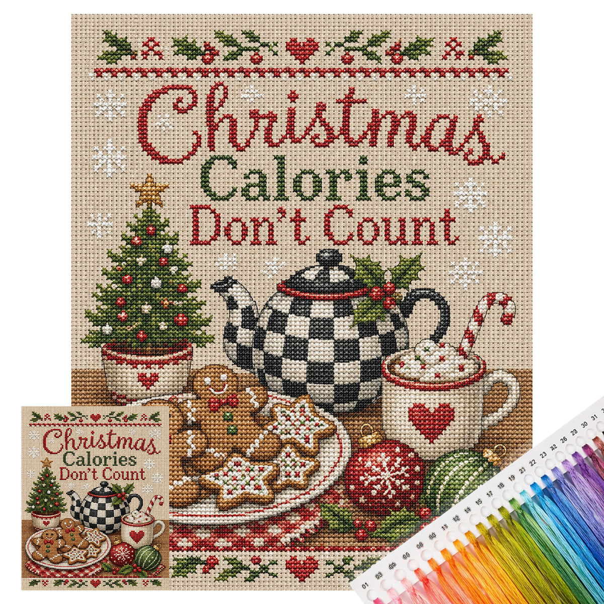 Ginger Treats – Vollständiges 11CT Stempel-Kreuzstich-Set 40x50 cm – Huacan