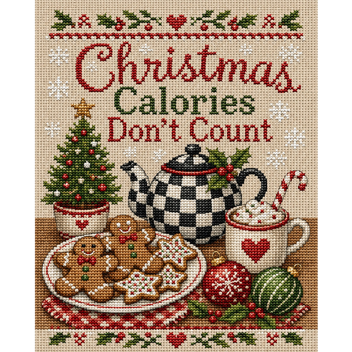 Ginger Treats – Vollständiges 11CT Stempel-Kreuzstich-Set 40x50 cm – Huacan