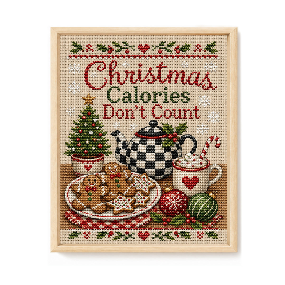 Ginger Treats – Vollständiges 11CT Stempel-Kreuzstich-Set 40x50 cm – Huacan