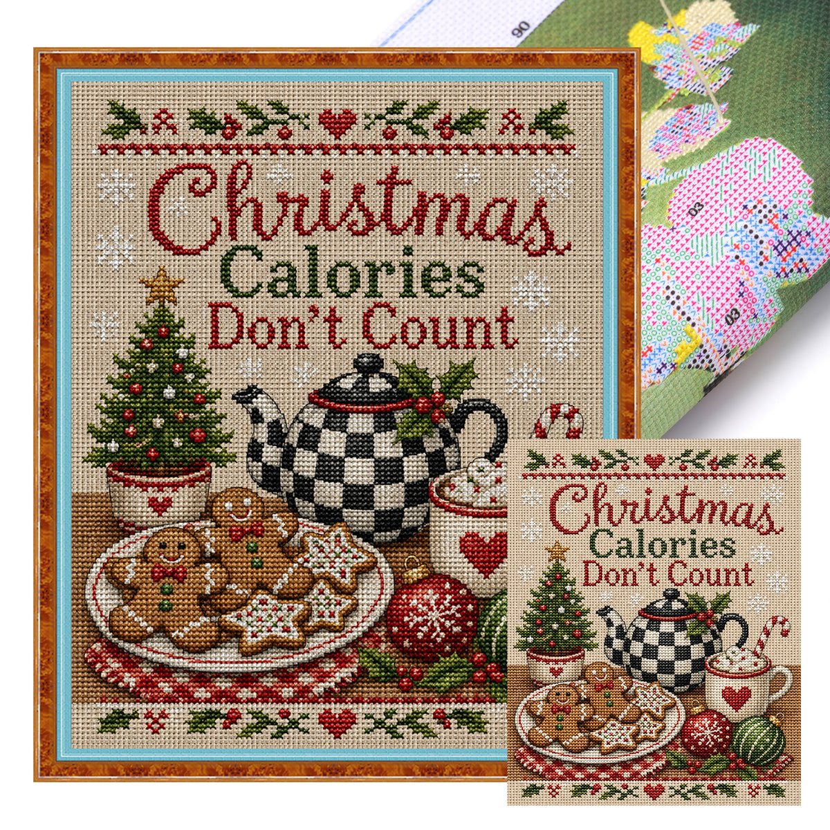 Ginger Treats – Vollständiges 11CT Stempel-Kreuzstich-Set 40x50 cm – Huacan