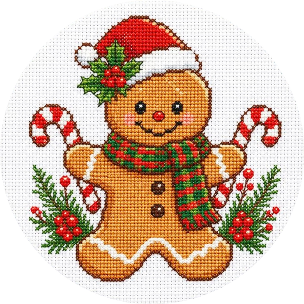 Ginger Man - Full 11CT Stamped Cross Stitch 26x26CM - Huacan