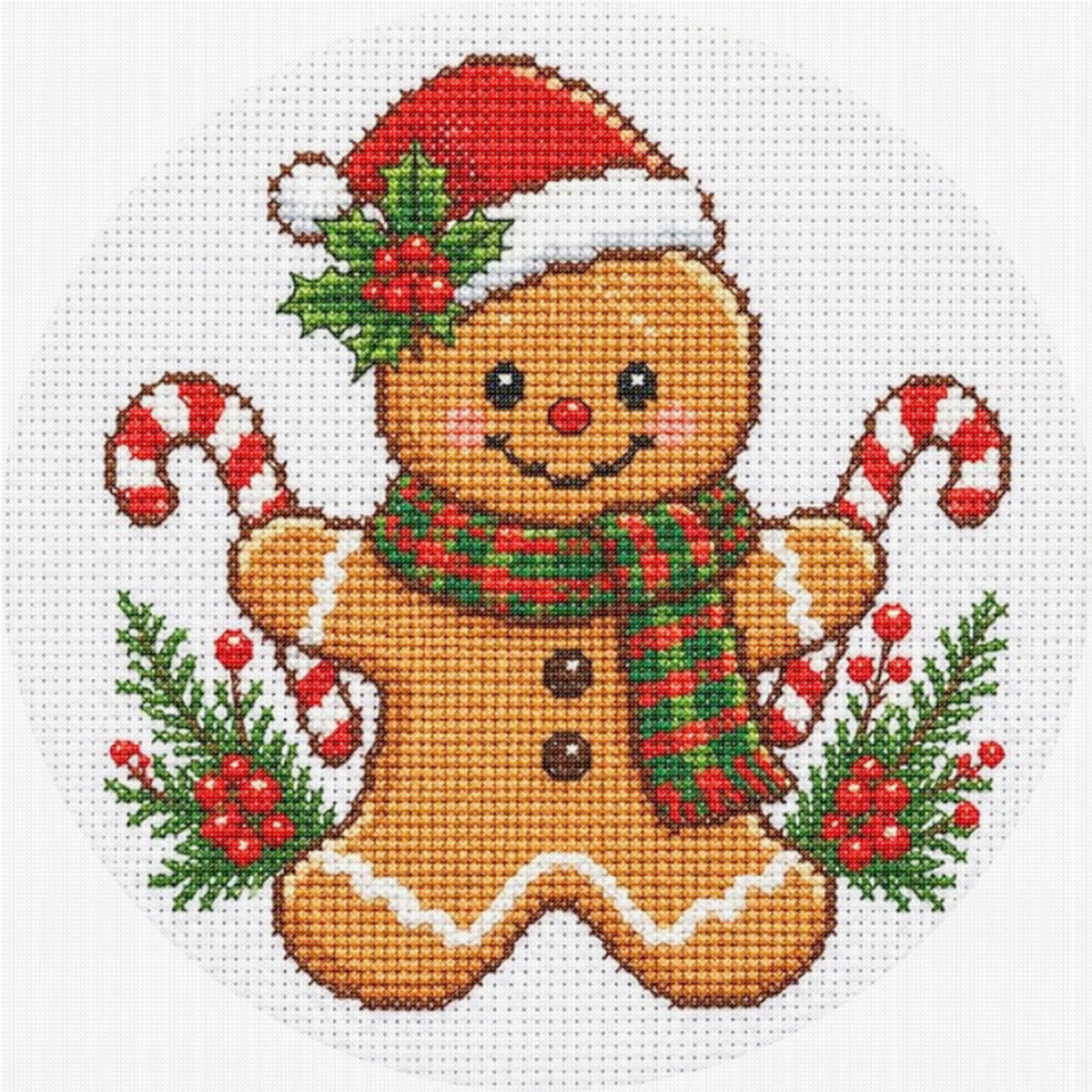 Ginger Man - Full 11CT Stamped Cross Stitch 26x26CM - Huacan