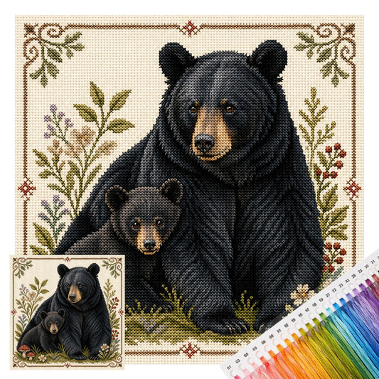 Forest Tales - Full 11CT Stamped Cross Stitch 40x40CM - Huacan