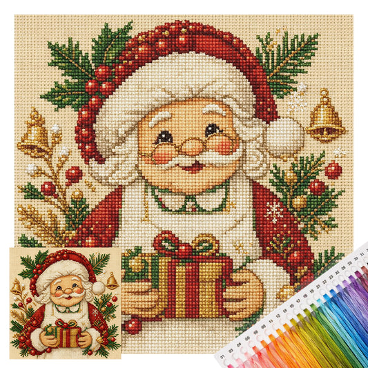 Winterheiliger - Komplettes 14CT gestempeltes Kreuzstich-Set 30x30CM - Huacan