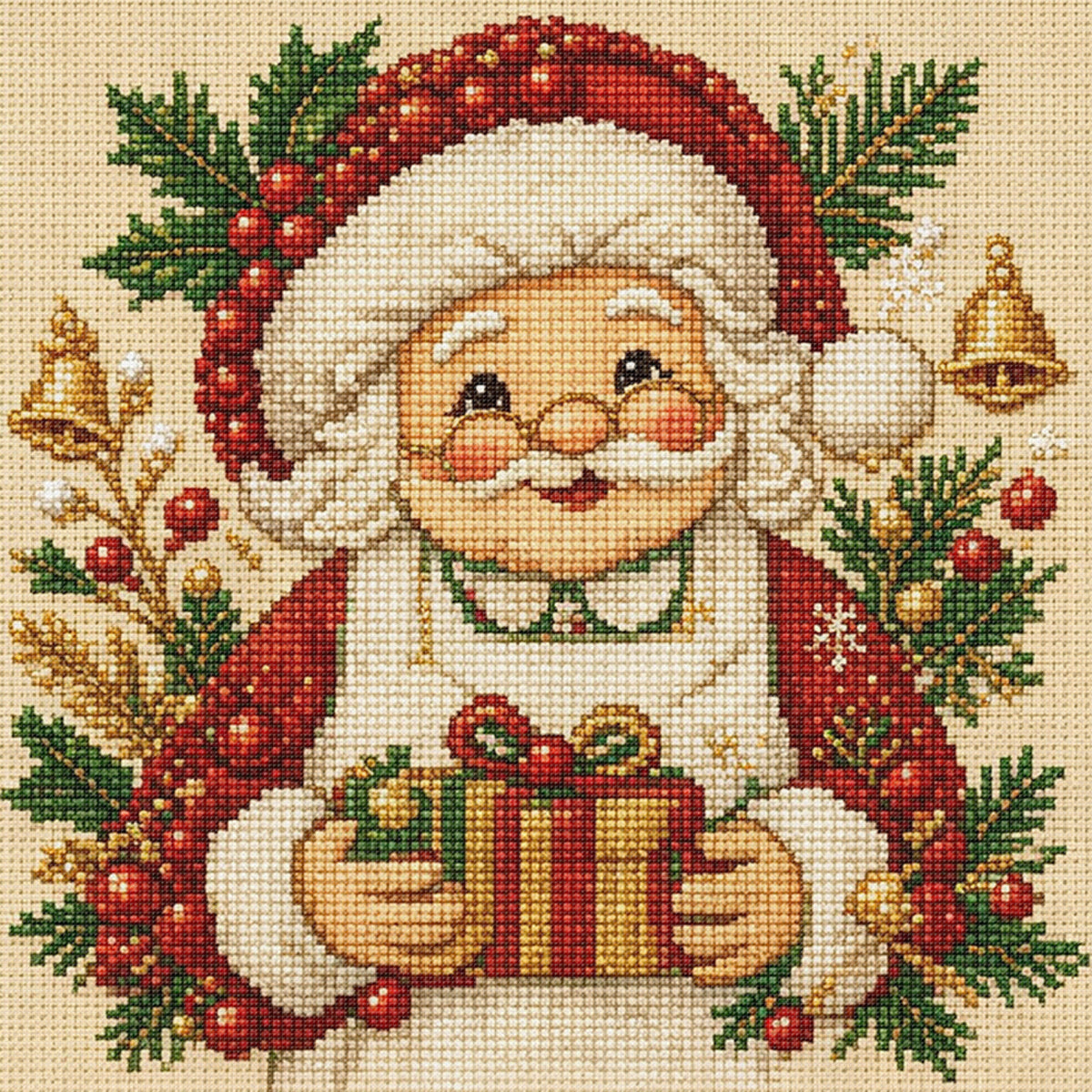 Winter Saint - Full 14CT Stamped Cross Stitch 30x30CM - Huacan