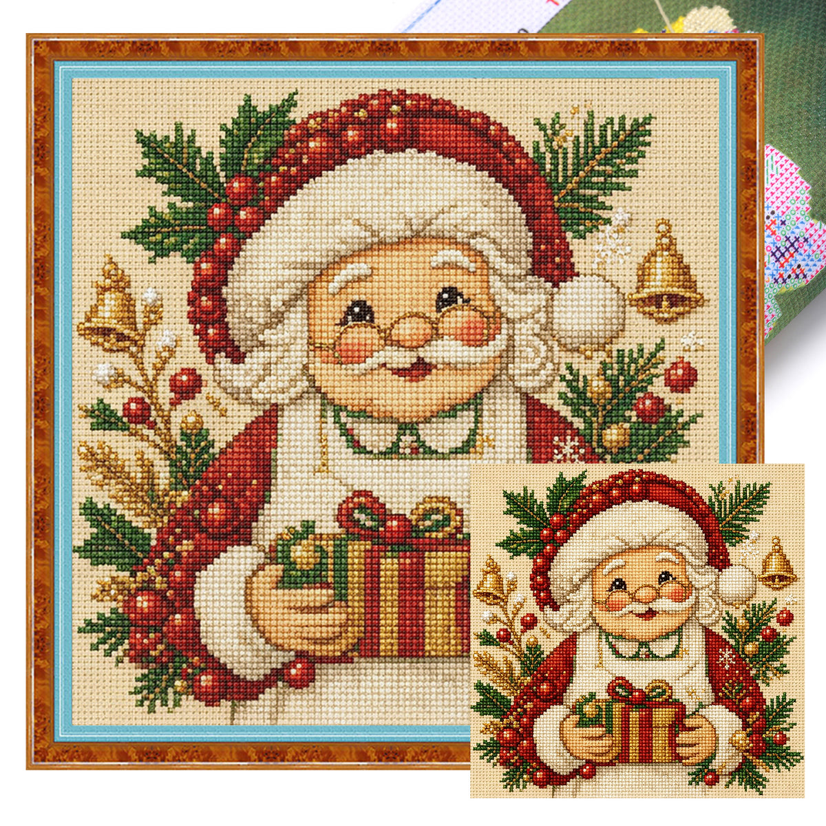 Winter Saint - Full 14CT Stamped Cross Stitch 30x30CM - Huacan