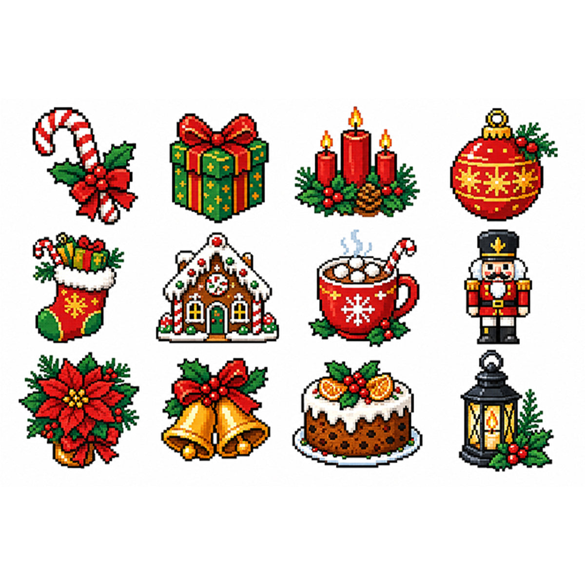 Weihnachtsszenen – Vollständiges 11CT Stempel-Kreuzstich-Set 60x40CM – Huacan