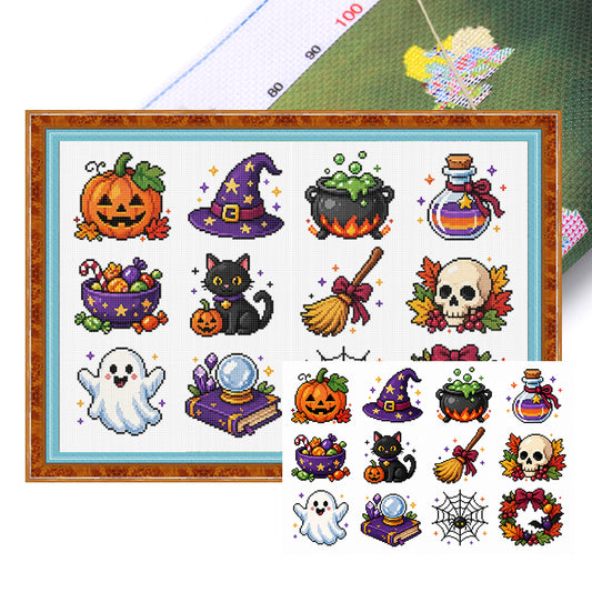 Weihnachtsszenen – Vollständiges 11CT gestempeltes Kreuzstich-Set 60x40cm – Huacan